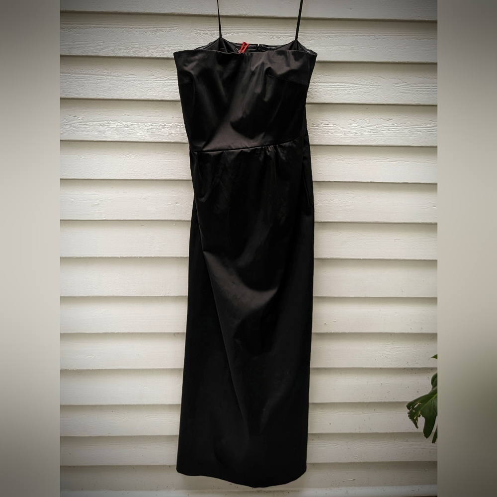 Talbots Black Strapless Formal Full Length Gown